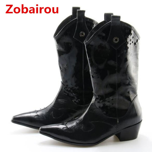Zobairou 2018 new fashion Cowboy Boots