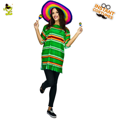 Woman Mexican Poncho Costume