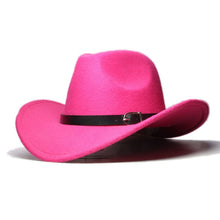 Load image into Gallery viewer, LUCKYLIANJI Men Women Unisex Country Cowboy Western Leather Band Hat