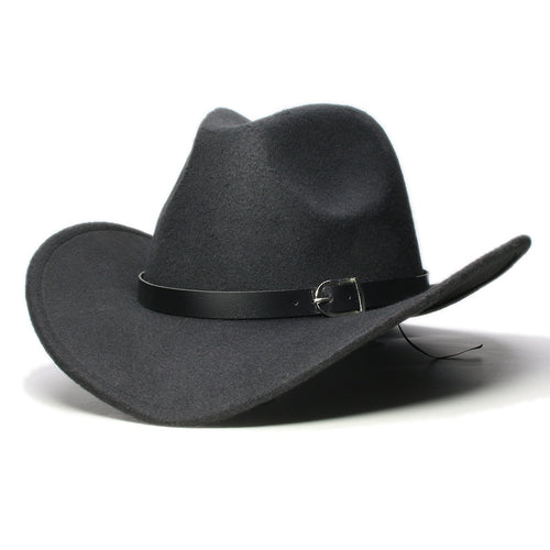 LUCKYLIANJI Boys Girl  Wide Brim  Country Western Leather Band Hat