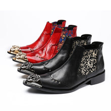 Load image into Gallery viewer, Men shoes luxury cowboy boots