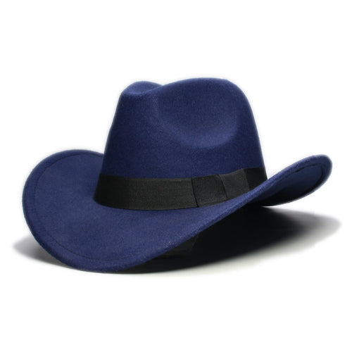 Retro Parent-child Women Men /Kid Wool Wide Brim Cowboy Western Hat