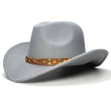 Load image into Gallery viewer, Retro Turquoise Yellow Crystal  Cowboy  Hat