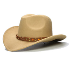 Load image into Gallery viewer, Retro Turquoise Yellow Crystal  Cowboy  Hat