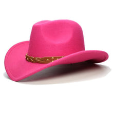 Load image into Gallery viewer, Retro Turquoise Yellow Crystal  Cowboy  Hat