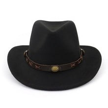Load image into Gallery viewer, Women Man Wool Felt Western Cowboy Hats