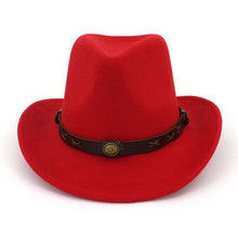 Load image into Gallery viewer, Women Man Wool Felt Western Cowboy Hats