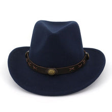 Load image into Gallery viewer, Women Man Wool Felt Western Cowboy Hats